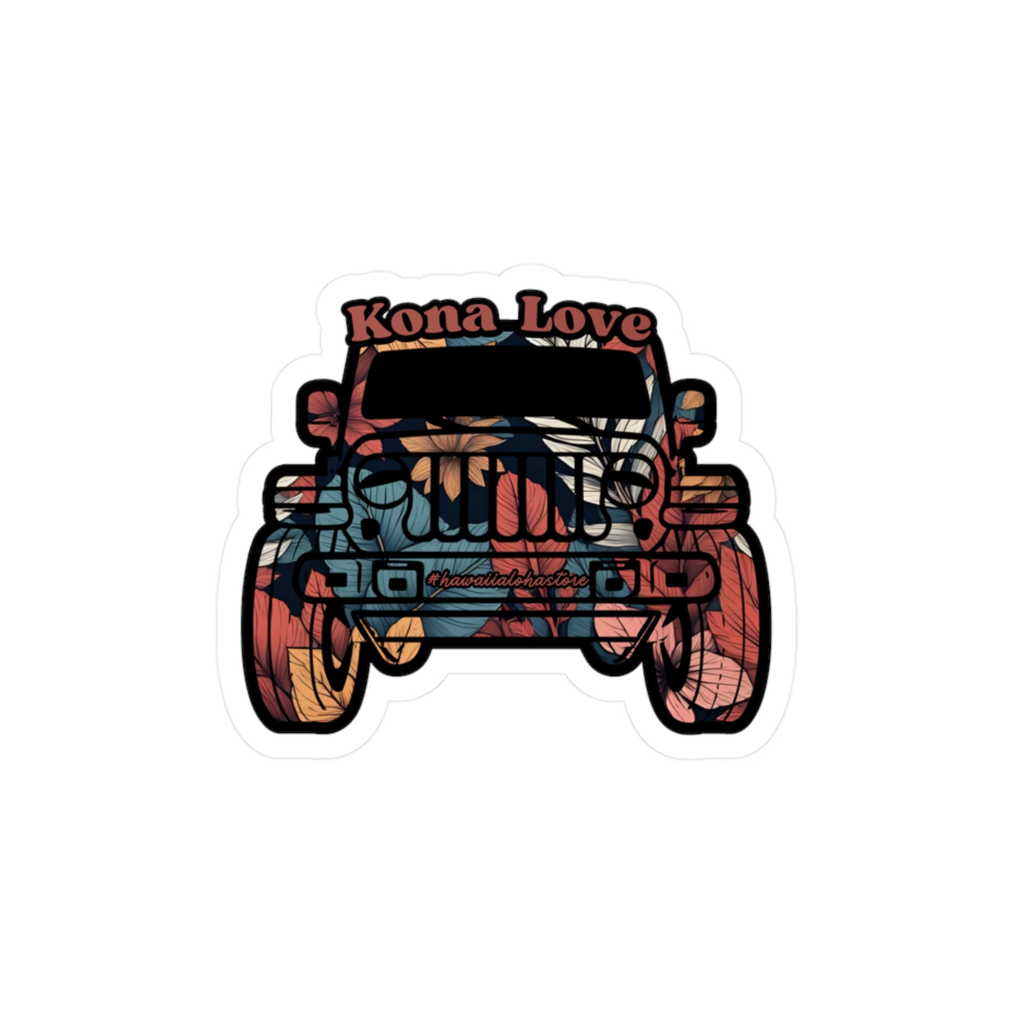 Kona Love (Fern) Jeep Sticker | Vinyl Decal