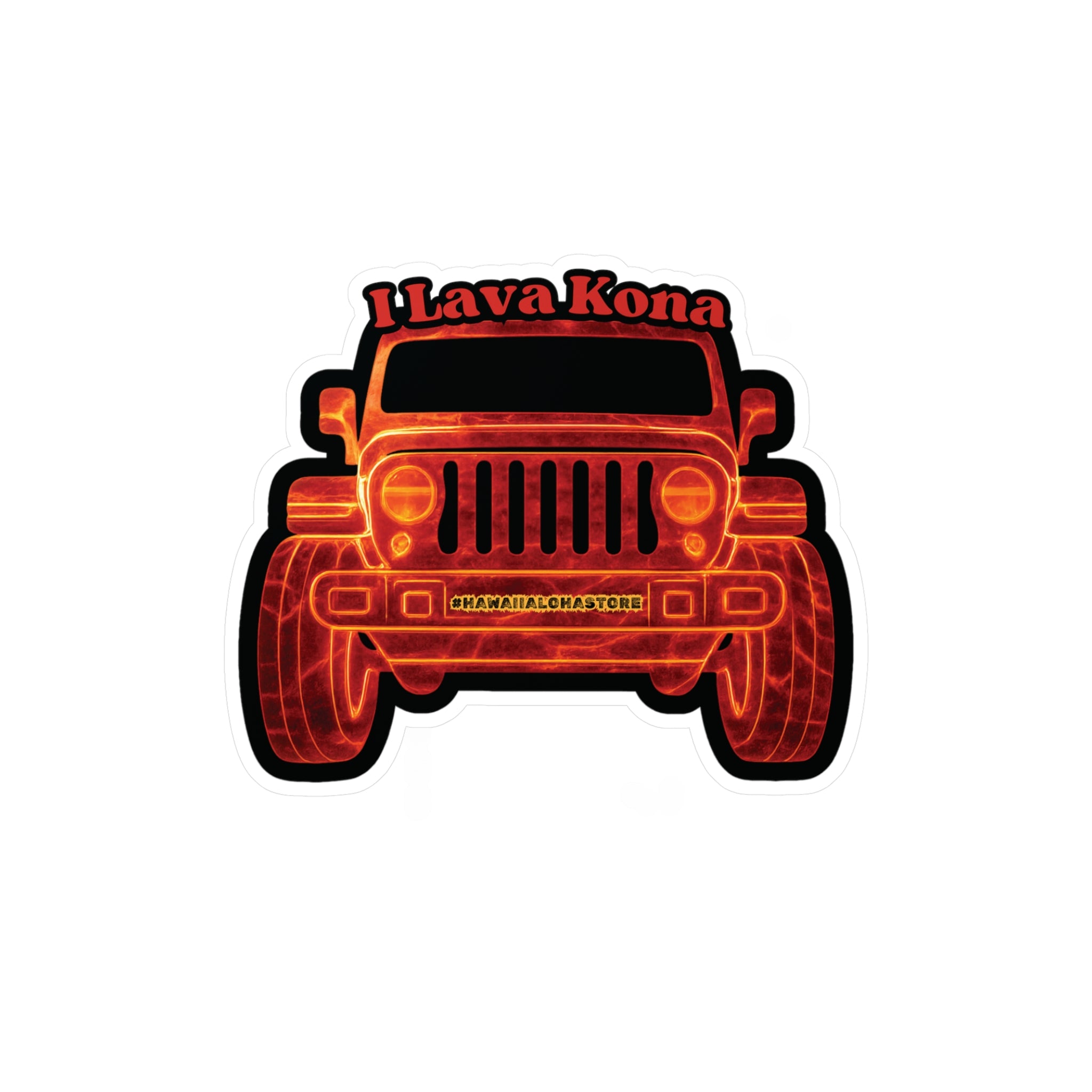 I Lava Kona Jeep Sticker | Vinyl Decal