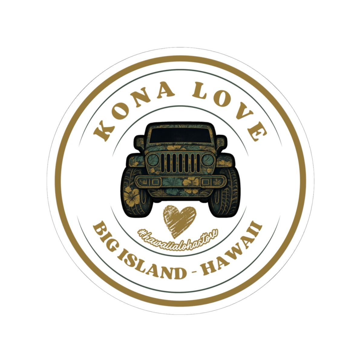 Kona Love Huntah Sticker | Big Island Hawaii Decal