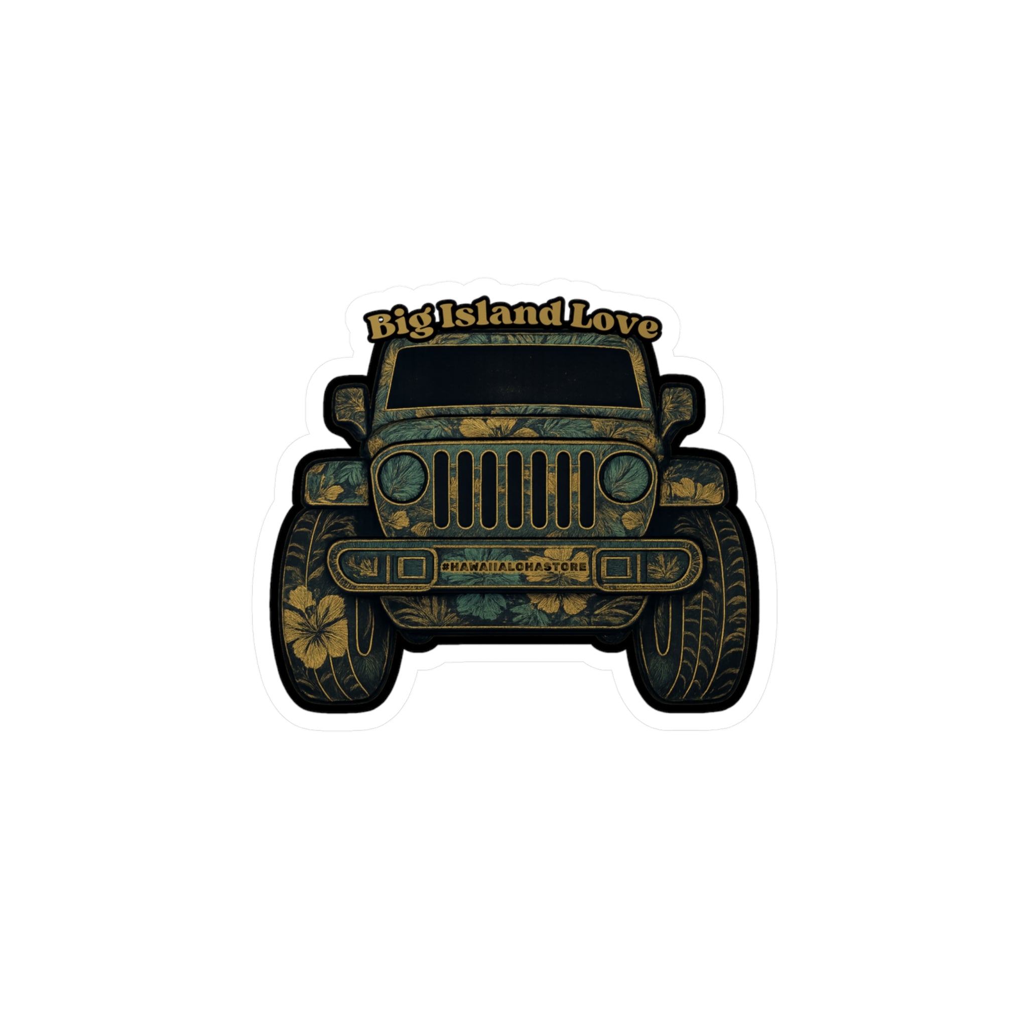 Big Island Love (Huntah) Jeep Sticker | Vinyl Decal