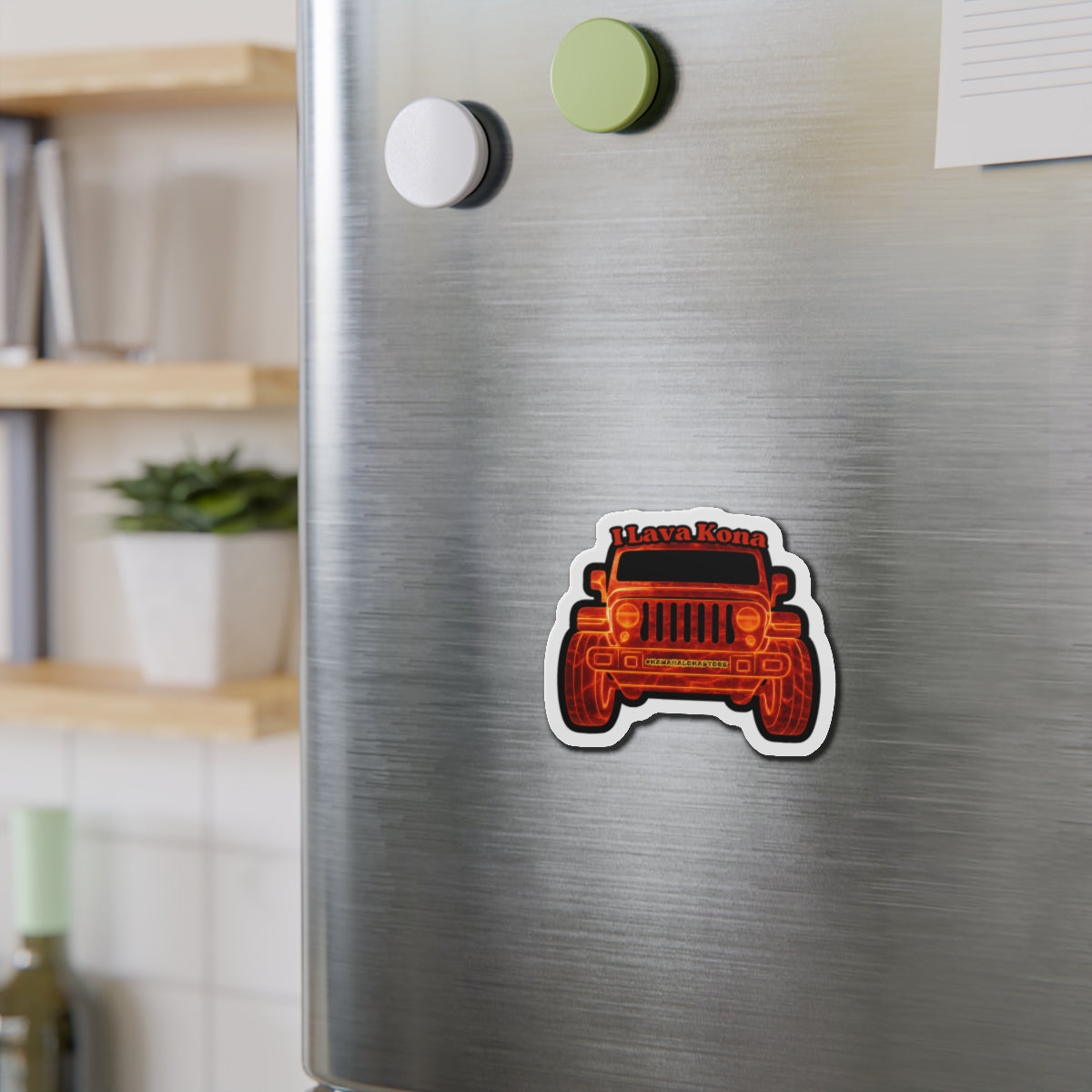 I Lava Kona Jeep Magnet | Lava Print