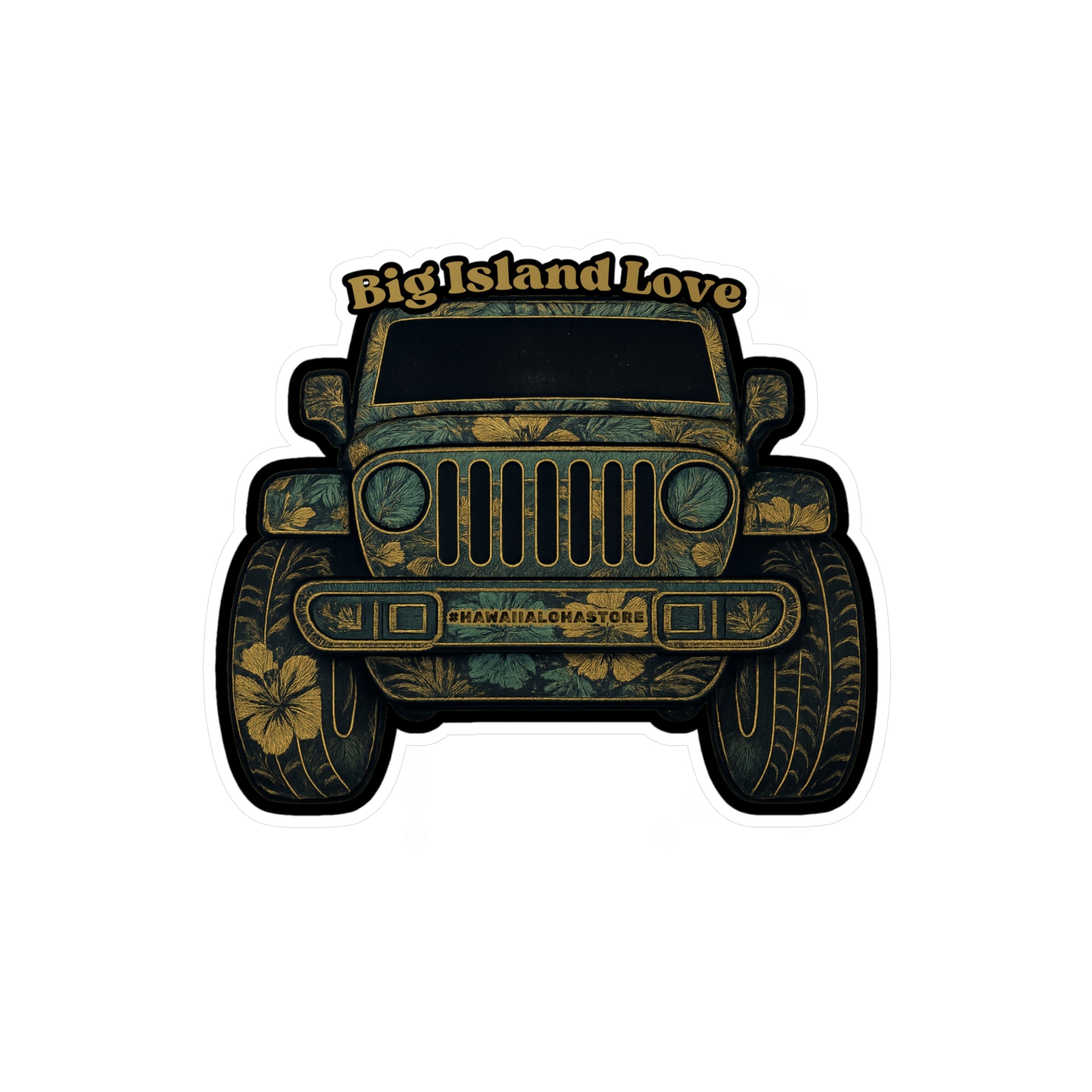 Big Island Love (Huntah) Jeep Sticker | Vinyl Decal