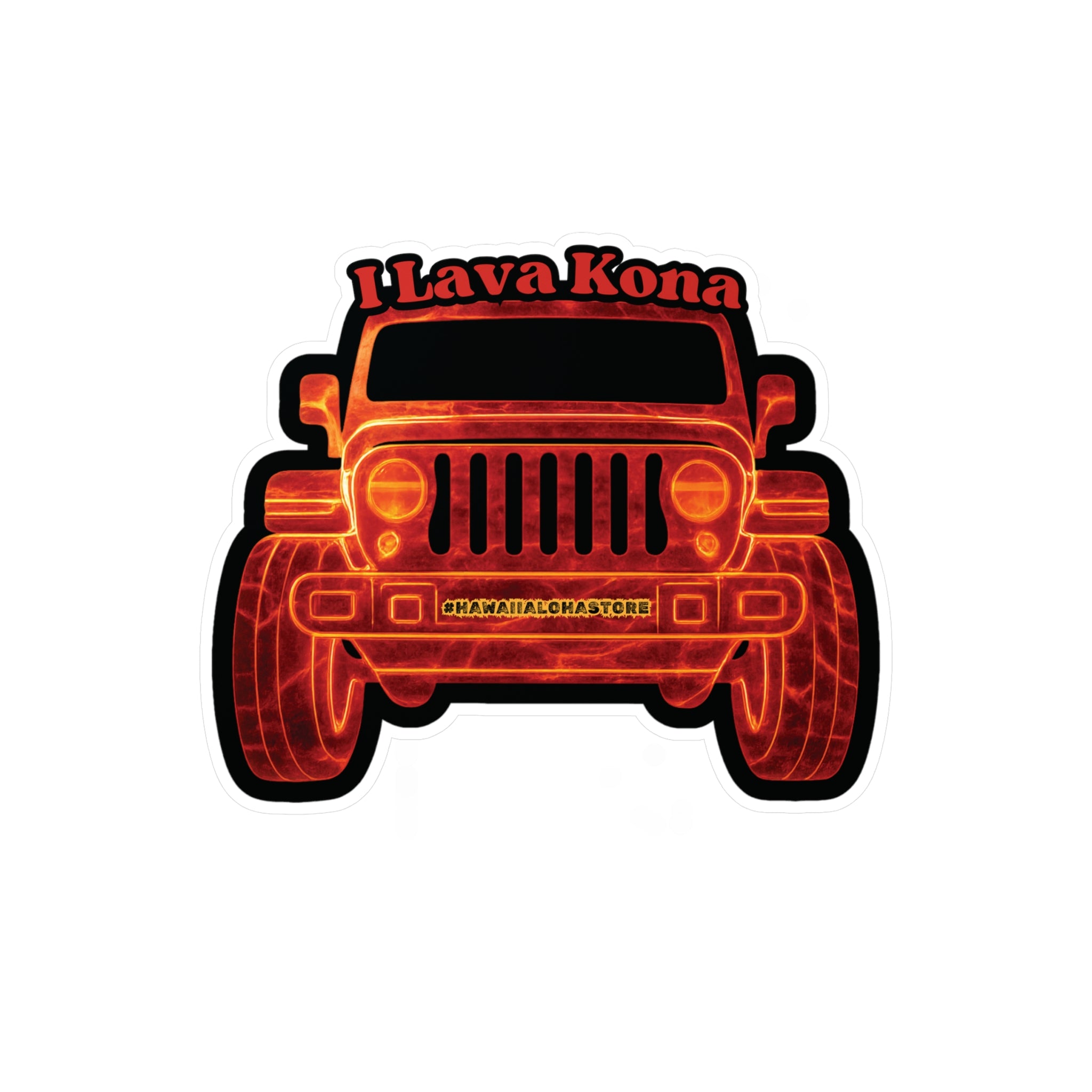 I Lava Kona Jeep Sticker | Vinyl Decal
