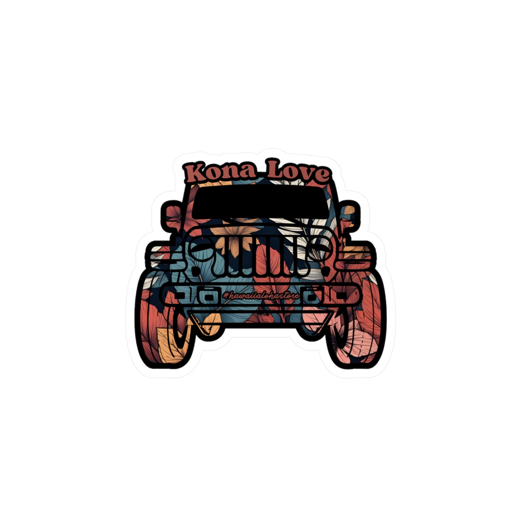 Kona Love (Fern) Jeep Sticker | Vinyl Decal