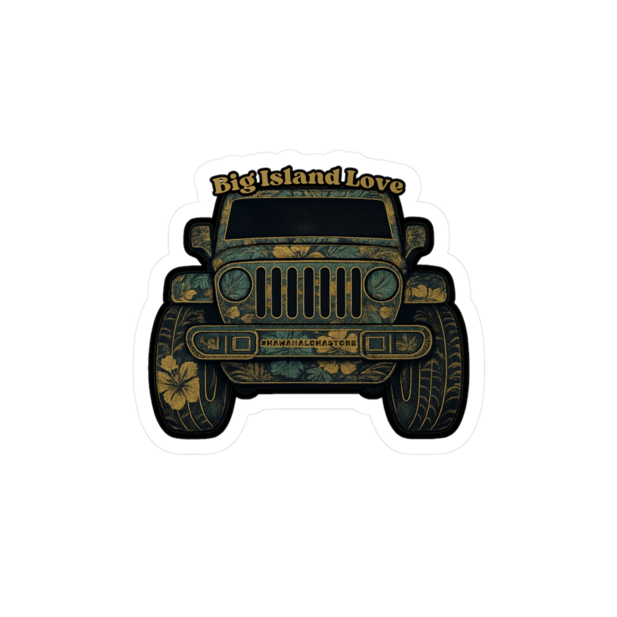 Big Island Love (Huntah) Jeep Sticker | Vinyl Decal