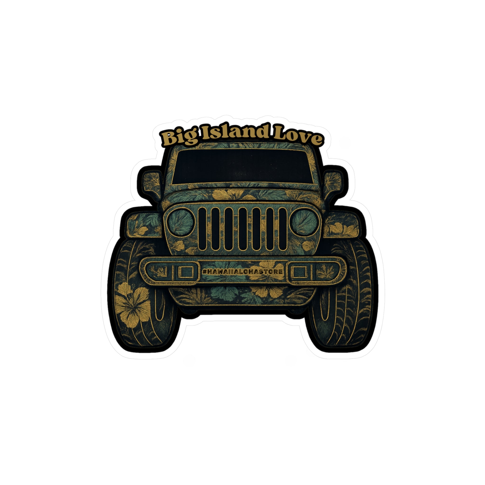 Big Island Love (Huntah) Jeep Sticker | Vinyl Decal