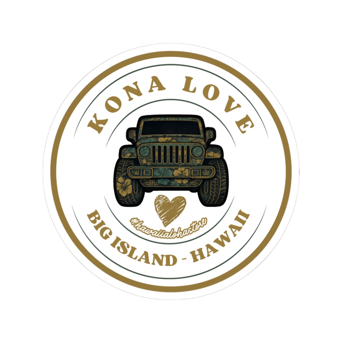 Kona Love Huntah Sticker | Big Island Hawaii Decal