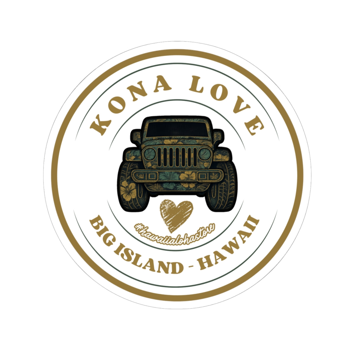 Kona Love Huntah Sticker | Big Island Hawaii Decal