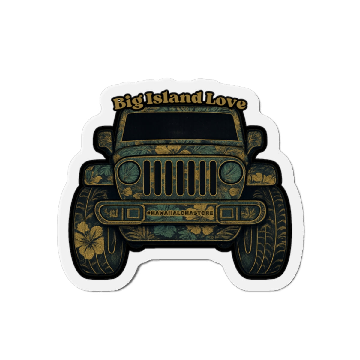 Big Island Love (Huntah) Jeep Magnet
