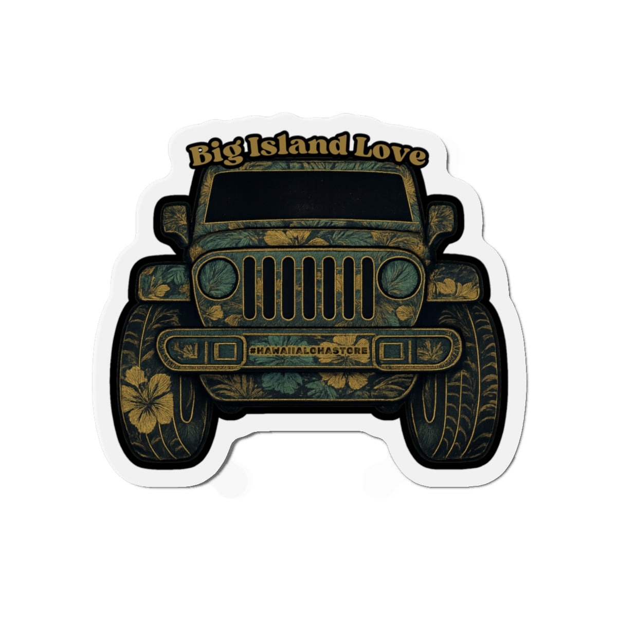 Big Island Love (Huntah) Jeep Magnet