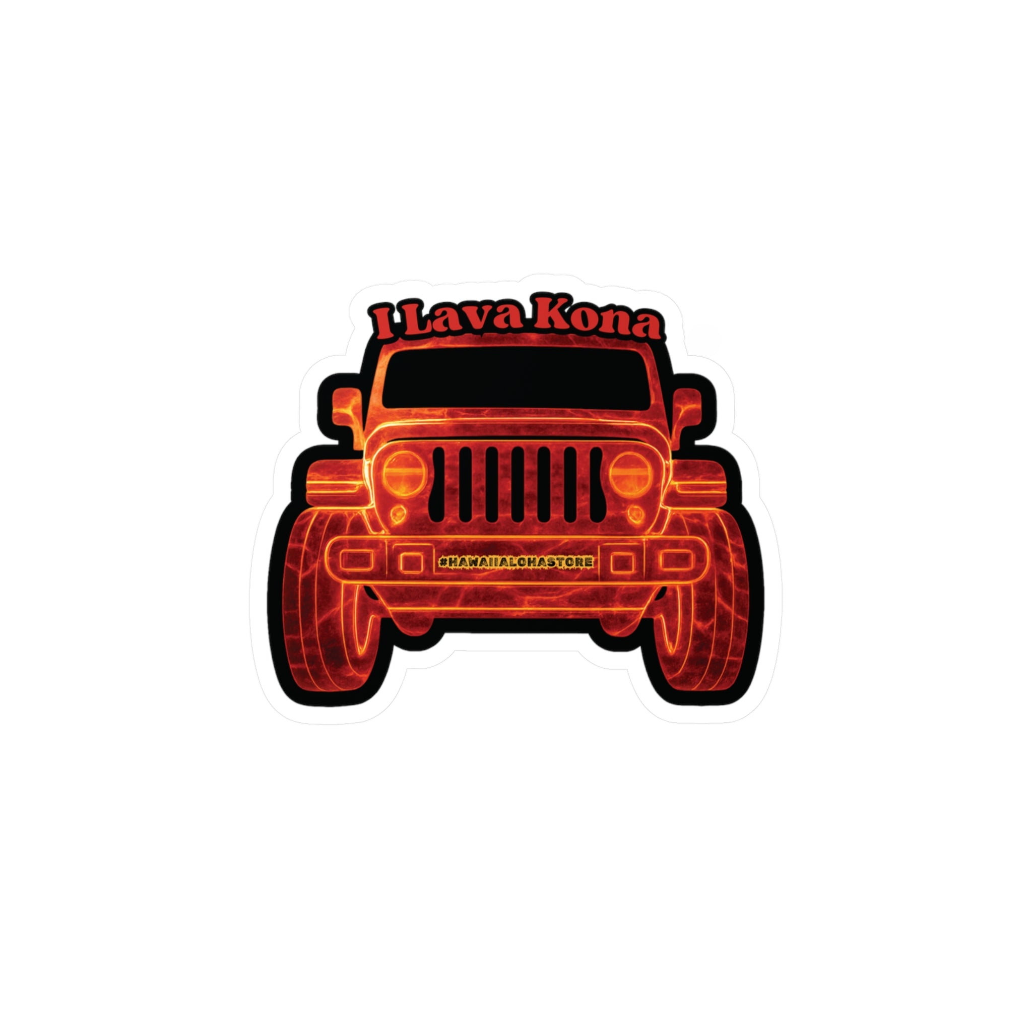I Lava Kona Jeep Sticker | Vinyl Decal