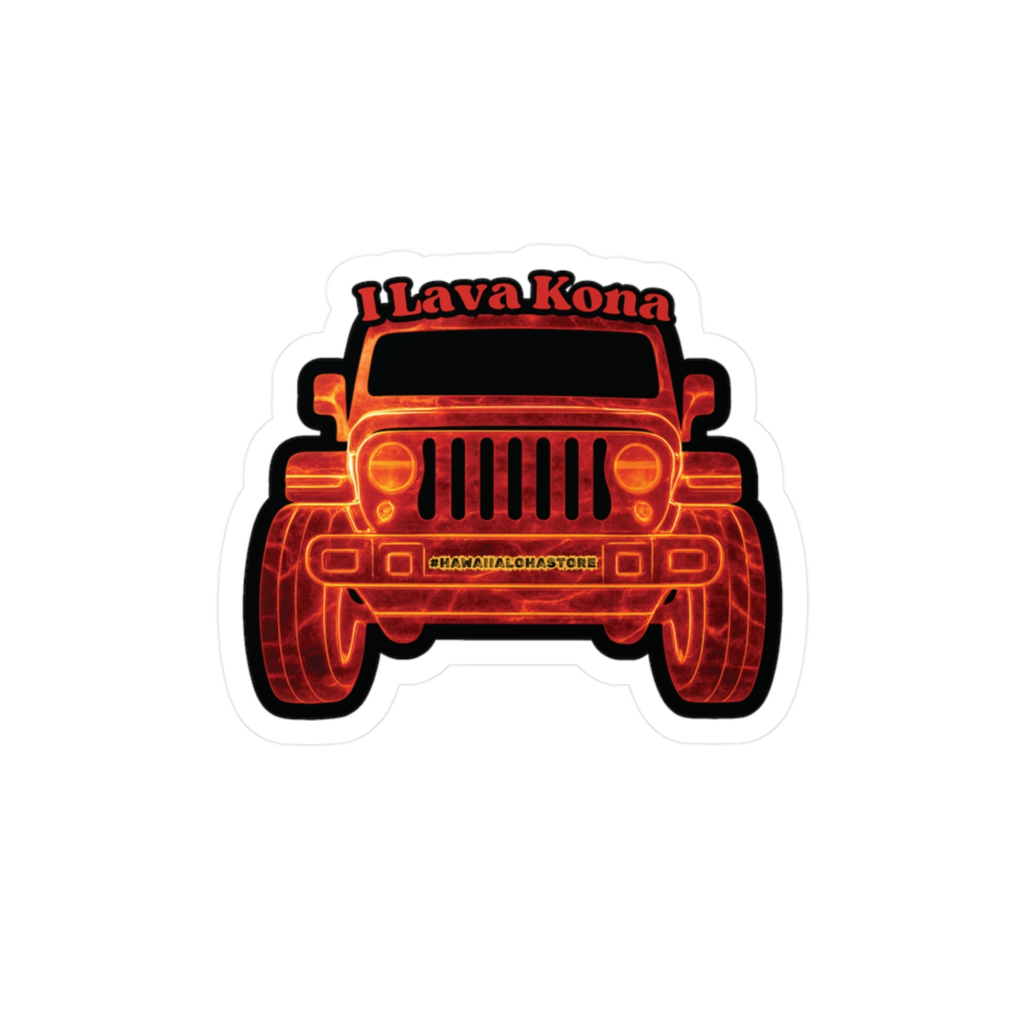 I Lava Kona Jeep Sticker | Vinyl Decal